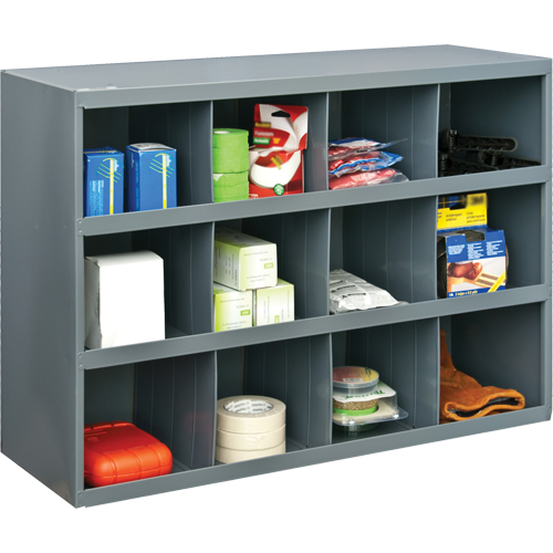 Storage Bin Cabinets, Steel, 12 Drawers, 33-3/4" x 12" x 23-7/8", Grey Nuna Depot Inc.