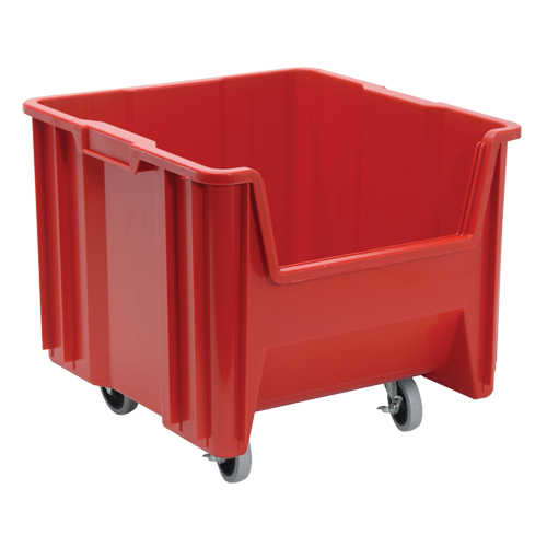 Mobile Giant Stack Container, 12-1/2" H x 16-1/2" W x 17-1/2" D, 250 lbs. Capacity, Red Nuna Depot Inc.