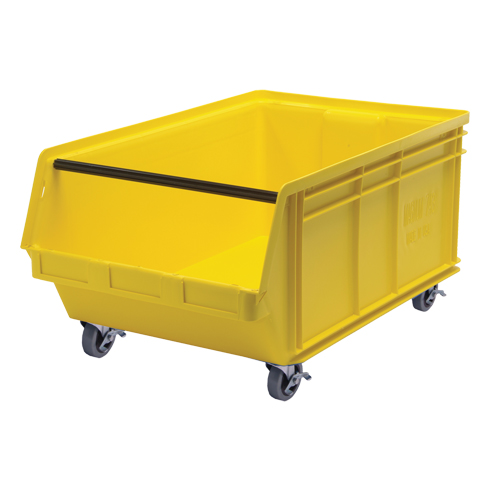 Mobile MAGNUM Bin, 14-7/8" H x 18-3/8" W x 29" D, 150 lbs. Capacity, Yellow Nuna Depot Inc.