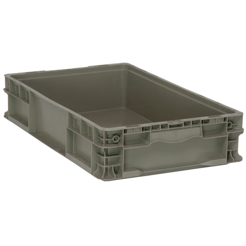 Contenant pliable et empilable, 15" la x 24" p x 5" h, Gris Nuna Depot Inc.