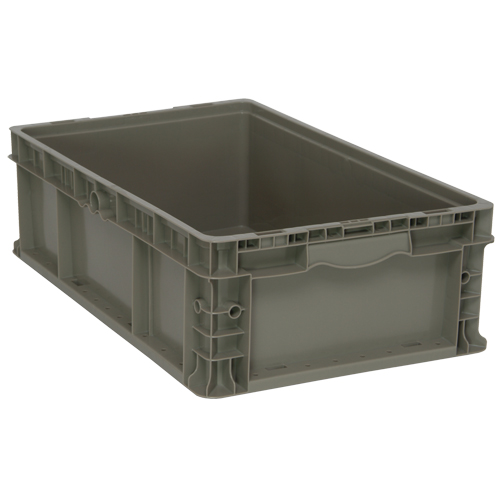 Contenant pliable et empilable, 15" la x 24" p x 7,5" h, Gris Nuna Depot Inc.