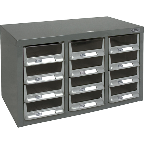 Casiers pour pi&egrave;ces KPC-100 , Acier galvanis&eacute;, 12 tiroirs, 23" x 11-2/5" x 13-4/5", Gris Nuna Depot Inc.