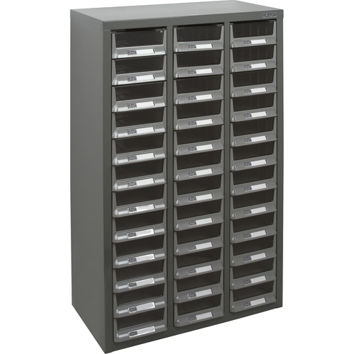 Casiers pour pi&egrave;ces KPC-100 , Acier galvanis&eacute;, 36 tiroirs, 23" x 11-2/5" x 36-9/10", Gris Nuna Depot Inc.