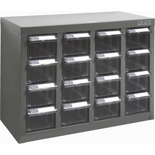 Casiers pour pi&egrave;ces KPC-500, Acier galvanis&eacute;, 16 tiroirs, 18-3/10" x 8-7/10" x 13-4/5", Gris Nuna Depot Inc.