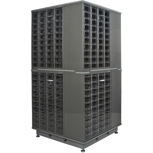 KPC-600 Parts Cabinet, Galvanized Steel, 40 Drawers, 18-3/10" x 8-7/10" x 25-3/10", Grey Nuna Depot Inc.