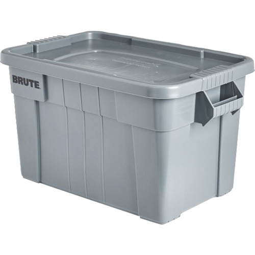 Bac de stockage Brute avec couvercle, 27,88” p x 17,38” la x 15,13” h, Capacit&eacute; 160 lb, Gris Nuna Depot Inc.