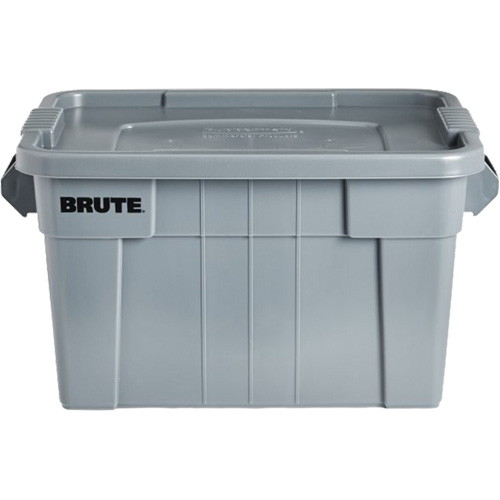Bac de stockage Brute avec couvercle, 27,88” p x 17,38” la x 15,13” h, Capacit&eacute; 160 lb, Gris Nuna Depot Inc.