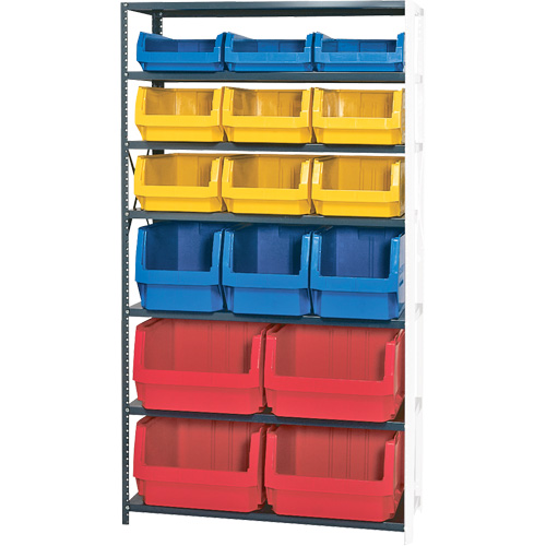 Shelving Unit with Stacking Bins, Steel, Magnum Bin, Add-On, 42" W x 76" H Nuna Depot Inc.