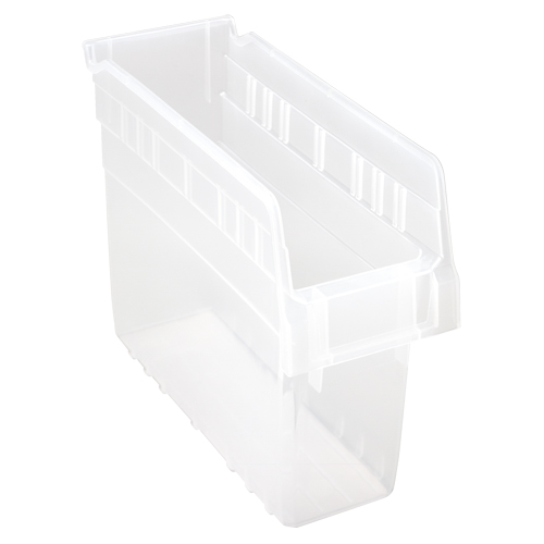 Store-Max Shelf Bins, 4-3/8" W x 8" H x 11-5/8" D, Clear, 44 lbs. Capacity Nuna Depot Inc.
