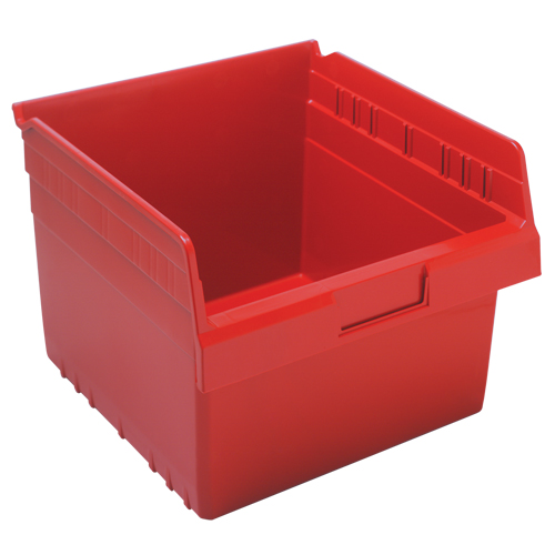 Store-Max Shelf Bins, 11-1/8" W x 8" H x 11-5/8" D, Red, 44 lbs. Capacity Nuna Depot Inc.