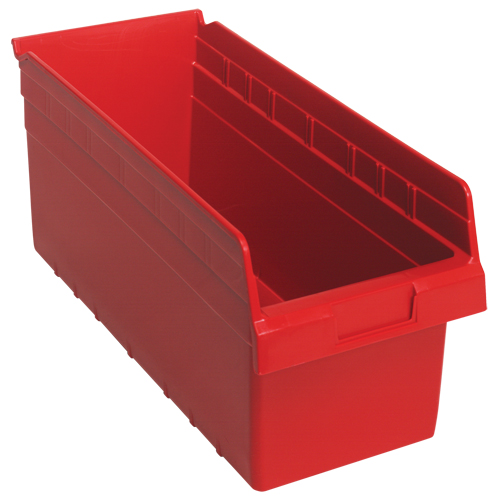 Bacs pour &eacute;tag&egrave;re Store-Max, 8-3/8" la x 8" H x 17-7/8" p, Rouge, Capacit&eacute; 56 lb Nuna Depot Inc.