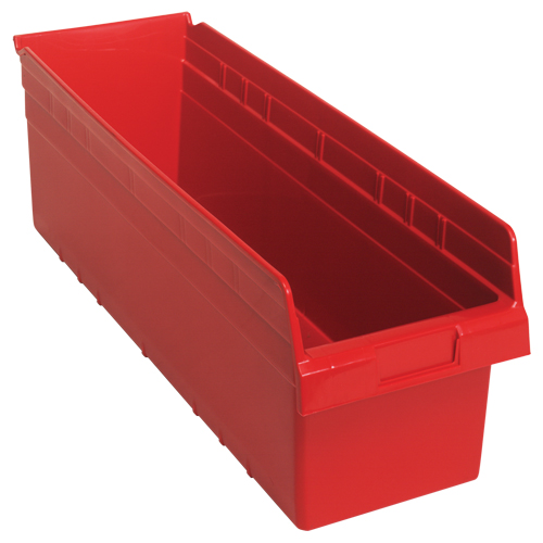Bacs pour &eacute;tag&egrave;re Store-Max, 8-3/8" la x 8" H x 23-5/8" p, Rouge, Capacit&eacute; 68 lb Nuna Depot Inc.