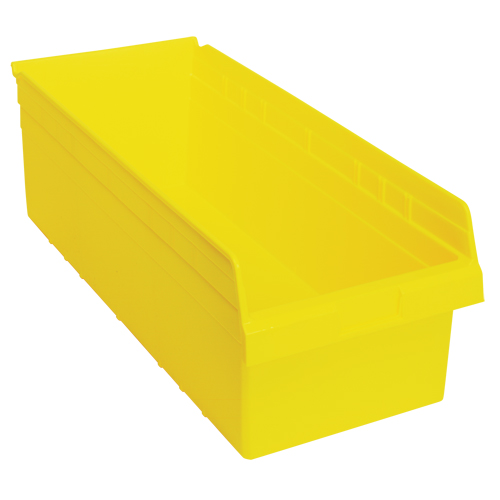 Store-Max Shelf Bins, 11-1/8" W x 8" H x 23-5/8" D, Yellow, 68 lbs. Capacity Nuna Depot Inc.