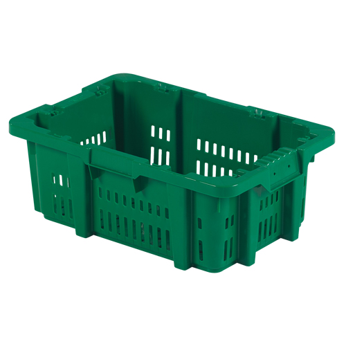 Food Handling Plastic Stack-N-Nest Container, 16" x 23.9" x 8.8", Green Nuna Depot Inc.
