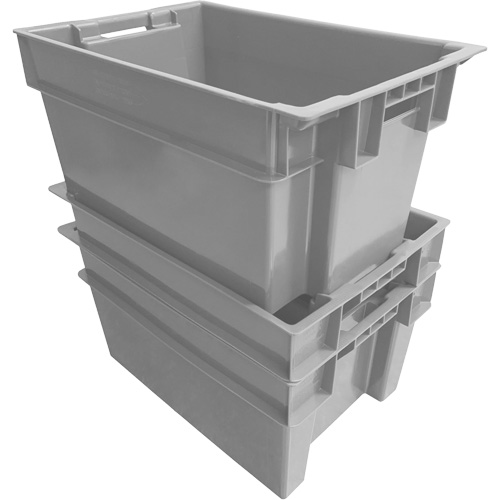 Contenant Stack & Nest, 16" la, 12" h x 24" p, Gris Nuna Depot Inc.