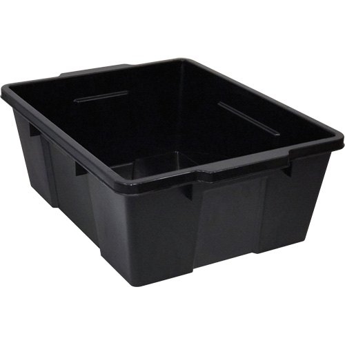 Contenant avec loquets en plastique,  la x 21" p x 7,75" h, Noir Nuna Depot Inc.