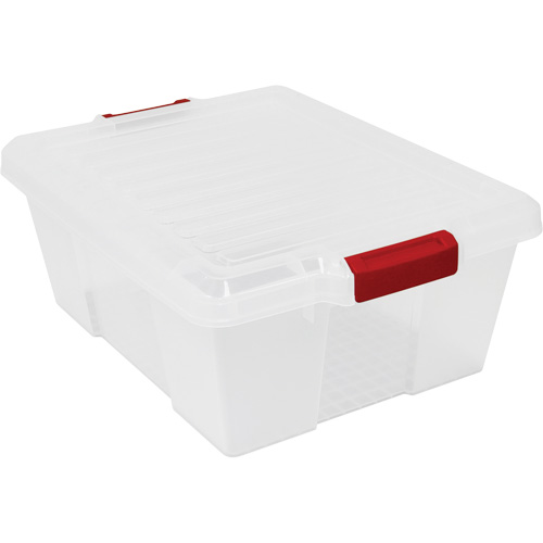 Plastic Latch Container, 15.875" W x 21" D x 7.75" H, Clear Nuna Depot Inc.