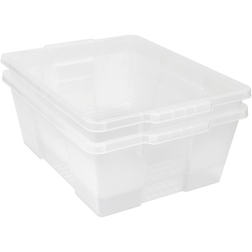 Plastic Latch Container, 15.875" W x 21" D x 7.75" H, Clear Nuna Depot Inc.