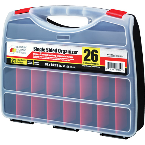 Boîte &agrave; compartiments en plastique, 14" la x 18" p x 3" h, 26 compartiments Nuna Depot Inc.