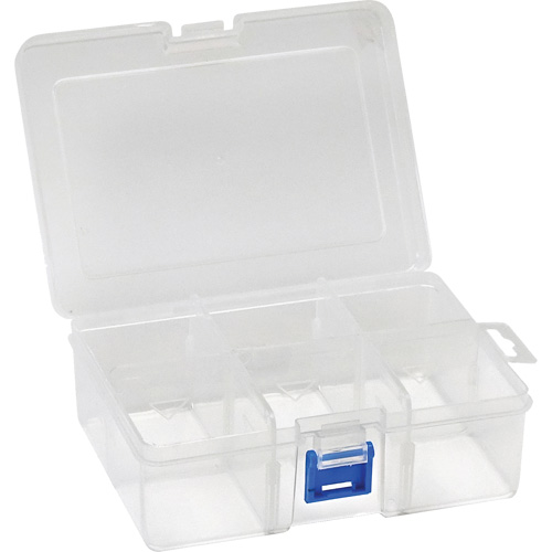 Plastic Compartment Box, 4.75" W x 6.75" D x 2.25" H, 6 Compartments Nuna Depot Inc.