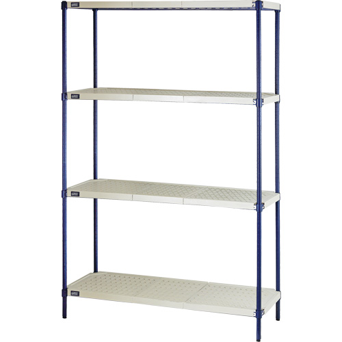 &eacute;tag&egrave;re en fils m&eacute;talliques avec tablettes en plastique, Cadre en fils m&eacute;talliques avec tablettes en plastique, Sans boulons, De base, 48" la x 72" h x 24" p Nuna Depot Inc.