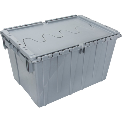 Contenant de distribution en plastique avec dessus basculant, 21,65" x 15,5" x 12,5", Gris Nuna Depot Inc.