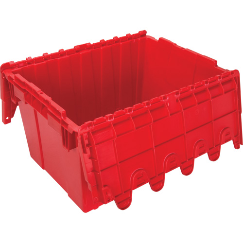 Flip Top Plastic Distribution Container, 21.65" x 15.5" x 12.5", Red Nuna Depot Inc.