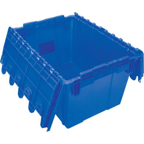 Flip Top Plastic Distribution Container, 21.65" x 15.5" x 12.5", Blue Nuna Depot Inc.