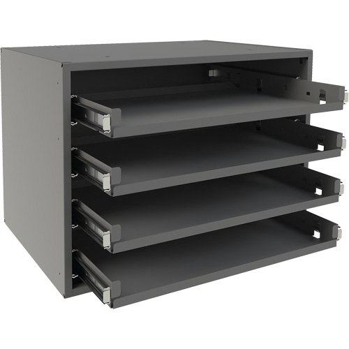 Small Bearing Rack, Steel, 4 Slots, 15-9/16" W x 11-7/8" D x 11-5/16" H, Grey Nuna Depot Inc.