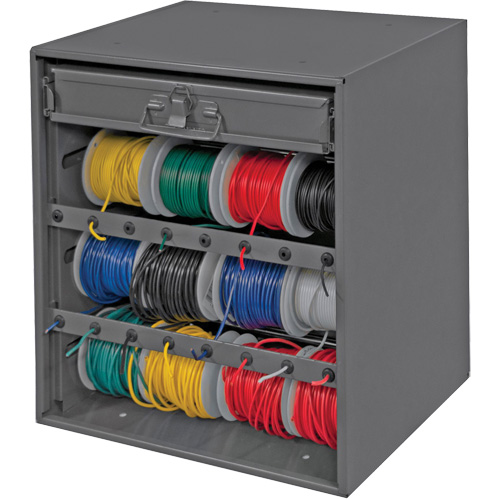 Armoire d'entreposage pour fil et borne, Acier, 1 tiroirs, 15-9/16" x 11-7/8" x 16-3/8", Gris Nuna Depot Inc.