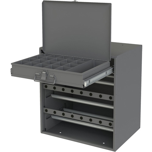 Armoire d'entreposage pour fil et borne, Acier, 1 tiroirs, 15-9/16" x 11-7/8" x 16-3/8", Gris Nuna Depot Inc.