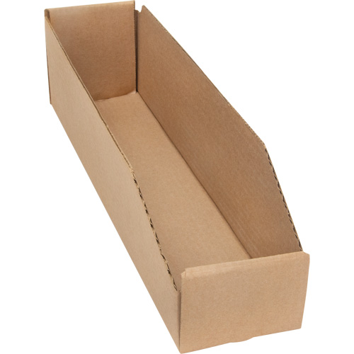 Deep Corrugated Parts Bins, 3-3/4" W x 17-1/4" D x 4-1/2" H, Beige Nuna Depot Inc.
