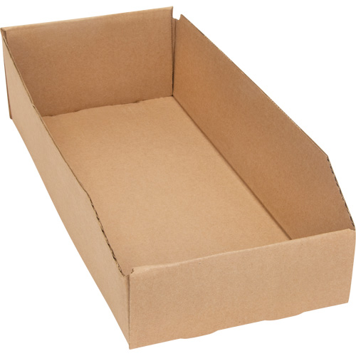 Boîtes profondes en carton ondul&eacute;, 7-3/4" la x 17-1/4" p x 4-1/2" h, Beige Nuna Depot Inc.