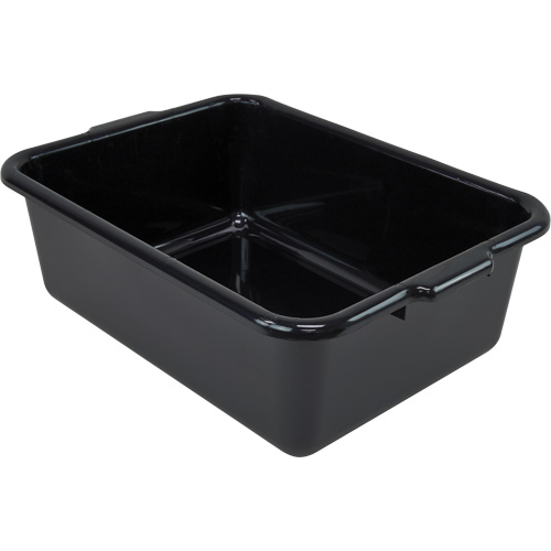 Bac d'entreposage tout usage &agrave; fond plat, 7" ha x 15" p x 21" lo, Plastique, Noir Nuna Depot Inc.