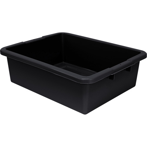 All-Purpose Ribbed-Bottom Storage Tub, 7" H x 17" D x 22" L, Plastic, Black Nuna Depot Inc.