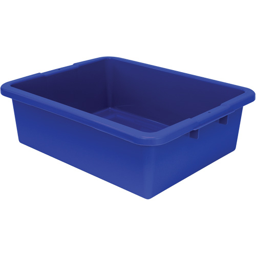 All-Purpose Ribbed-Bottom Storage Tub, 7" H x 17" D x 22" L, Plastic, Blue Nuna Depot Inc.