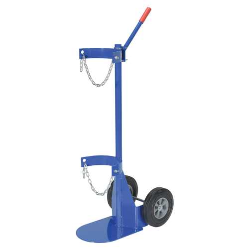 Gas Cylinder Cart, Rubber Wheels, 12" W x 15-1/2" L Base, 500 lbs. Nuna Depot Inc.