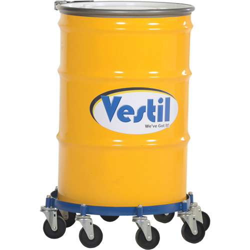 Octagon Drum Dolly, Steel, 2000 lbs. Capacity, 27-1/16" Diameter, Cast Iron Casters Nuna Depot Inc.