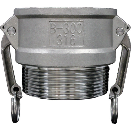 Cam & Groove Coupling, Stainless Steel, Type B, 1-1/4", Male NPT, 250 PSI Nuna Depot Inc.