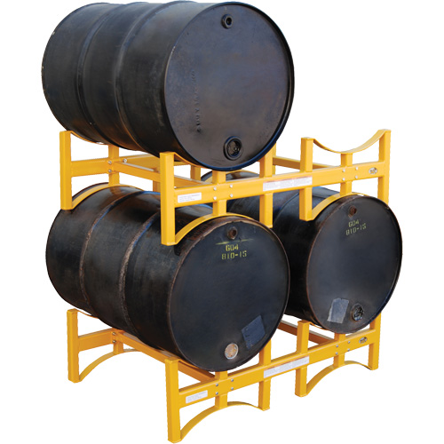 Porte-barils empilable en acier, 2 barils, Capacit&eacute; de 1600 lb, 45-1/2" la x 29-7/8" p x 12-3/4" h Nuna Depot Inc.