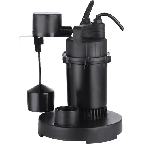 Thermoplastic Submersible Sump Pump, 2560 GPH, 115 V, 4.6 A, 1/3 HP Nuna Depot Inc.