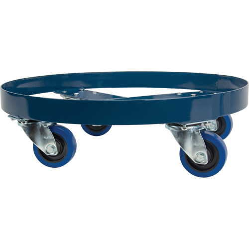 Drum Dolly, Steel, 1400 lbs. Capacity, 24" Diameter, Blue Elastic Casters Nuna Depot Inc.