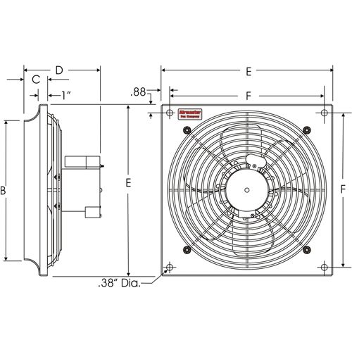 All Purpose Wall Fans, Commercial, 2 Speed, 12" Diameter Nuna Depot Inc.