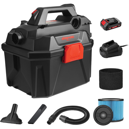 Cordless Wet/Dry Vacuum, 20 V, 2 Gal. Capacity Nuna Depot Inc.