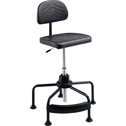 Industrial Seating, Stationary, Adjustable, 17" - 35", Polyurethane Seat, Black Nuna Depot Inc.