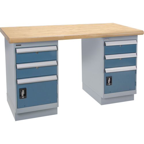 Pre-Designed Workbench, Dual Drawers, 2500 lbs. Cap., 72" W x 36" D, 34" H Nuna Depot Inc.