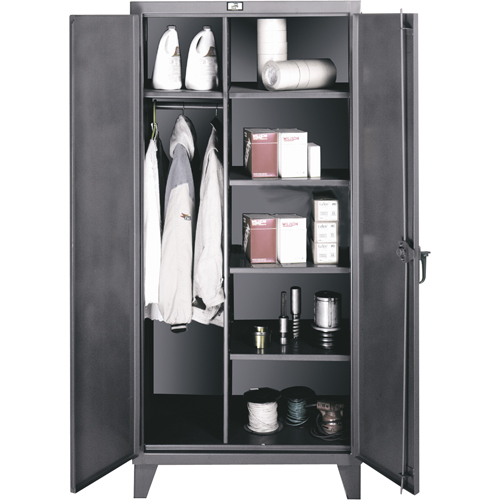 Wardrobe/Storage Cabinets, Steel, 48" W x 24" D x 72" H, Grey Nuna Depot Inc.