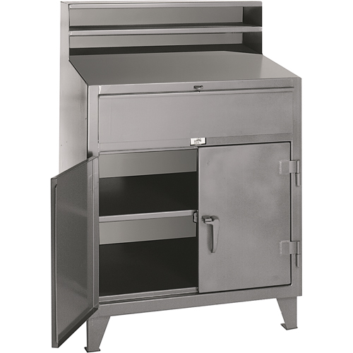 Cabinet Shop Desks, 36" W x 28" D x 54" H, Grey Nuna Depot Inc.