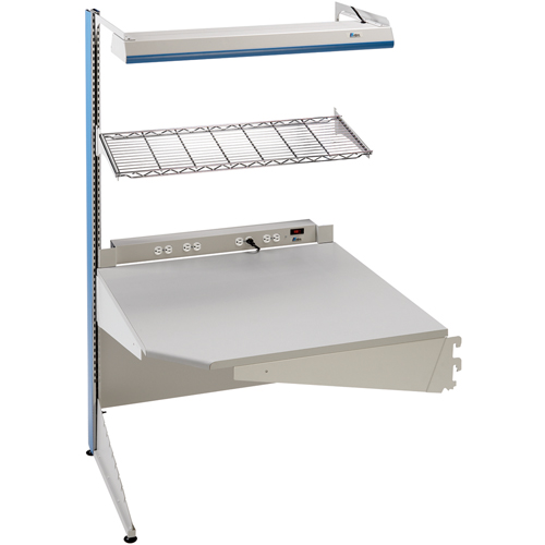Postes de travail modulaires ergonomiques - Exemples de configurations - A-SC Ajouts de coin &agrave; un c&ocirc;t&eacute;, 36" la x 28" p x 84" h, Ajout de coin &agrave; un c&ocirc;t&eacute; Nuna Depot Inc.