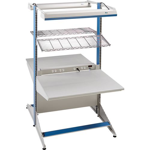 Postes de travail modulaires ergonomiques - Exemples de configurations - A-DC Ajouts de coin &agrave; deux c&ocirc;t&eacute;s, 48" la x 56" p x 84" h, Ajout de coin &agrave; deux c&ocirc;t&eacute;s Nuna Depot Inc.